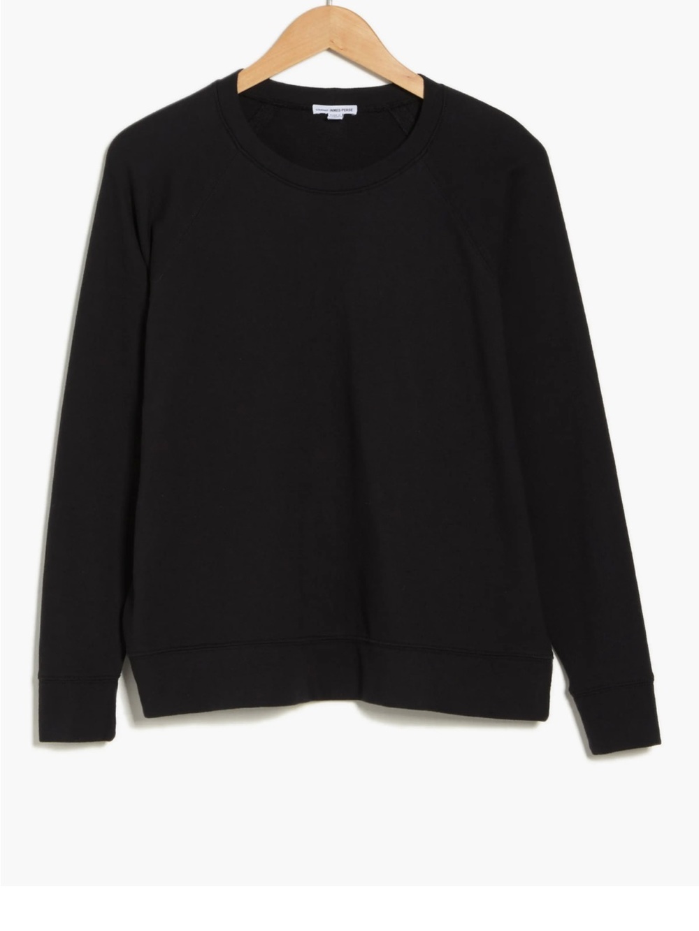 James Perse Black Lightweight Oversized Crewneck Sweatshirt Size 1 (Small)
